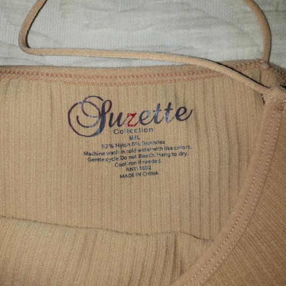 *3/$15* Beige Suzette Spaghetti Strap Tank Top - Picture 2 of 3